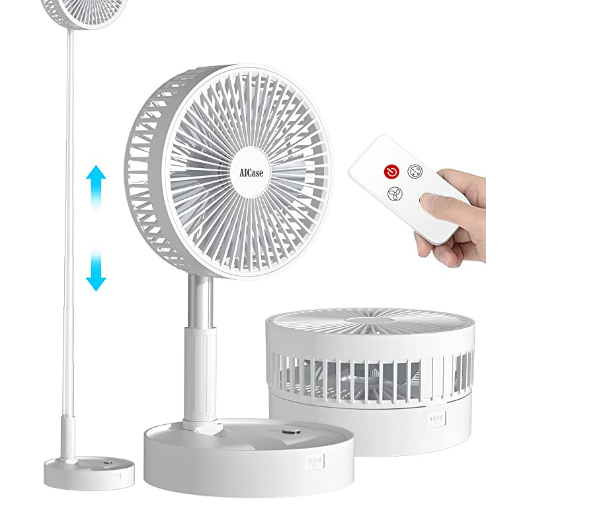 AICase Stand Fan is a versatile and practical fan that offers a range of features to improve your comfort in any environment. Whether you're using it as a standing fan or a desk fan, the fan can be easily adjusted to suit your needs. With its built-in rechargeable battery and remote control, the fan provides convenient and efficient cooling that is ideal for both home and office use.